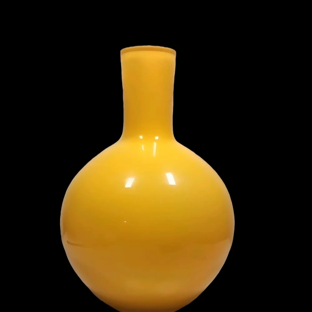 Modern Yellow Globe Ceramic Vase